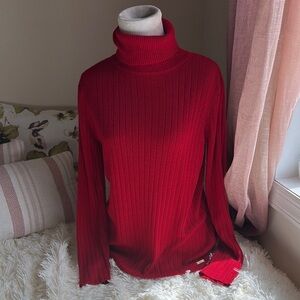 Calvin Klein women’s size small Red Turtleneck Sweater